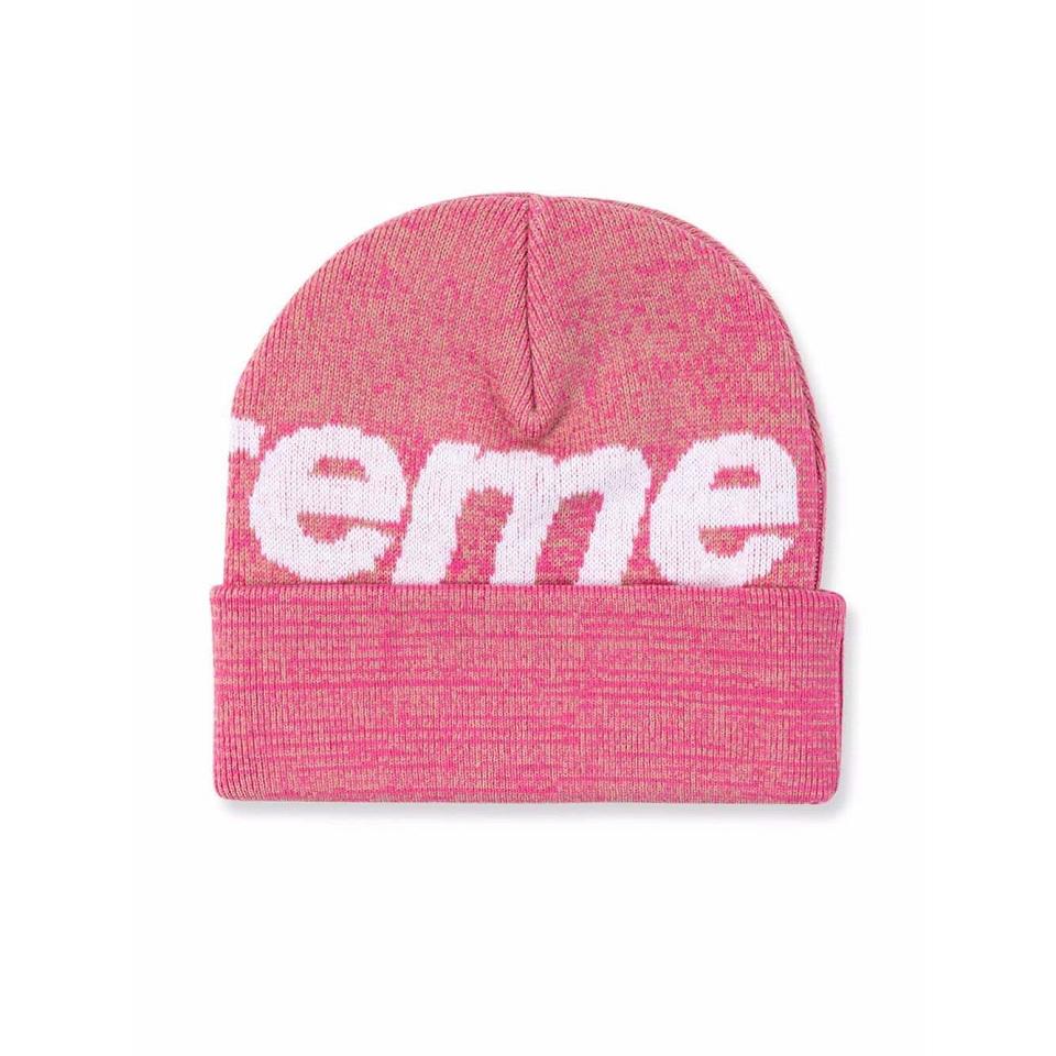 Pink Supreme Big Logo Beanie Hats | Supreme 519DN